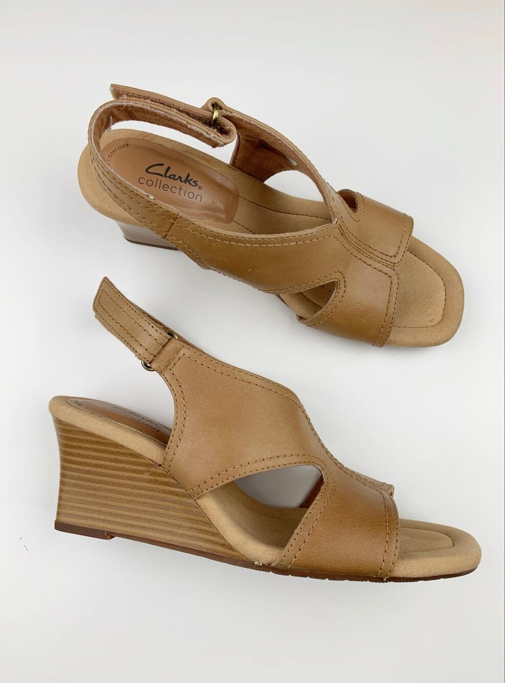 Tan Wedge Sandals